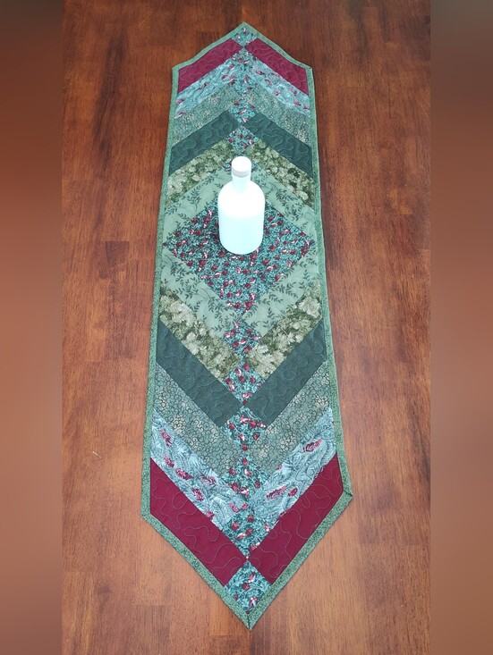 Hand Crafted Other - Cardinal Forest! NEW HANDMADE Quilted Table Runner - 12" X 46"